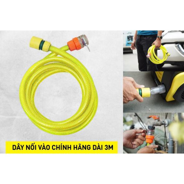 [BH 12 THÁNG] Máy xịt rửa xe áp lực cao cho ô tô xe máy NINJA PLUS 130, máy bơm rữa xe cao áp tăng áp gia đình mini