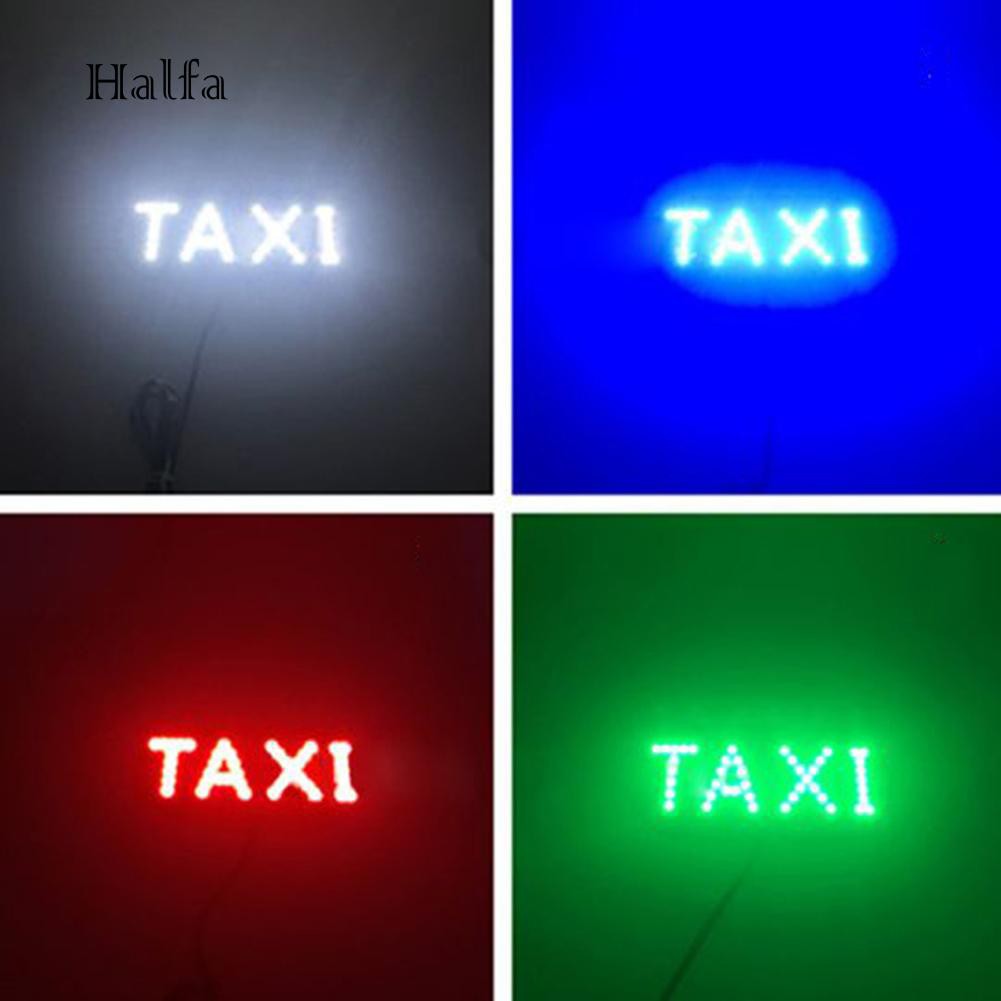 Bảng đèn LED báo hiệu chữ TAXI kèm dây cáp cho xe hơi