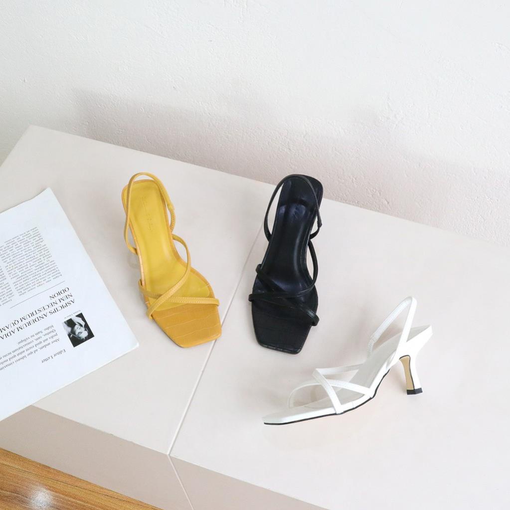 Sandal Nữ Cao Gót bAimée & bAmor Quai Mảnh Chéo Mũi Vuông Gót Nhọn 5 Phân Dép Quai Hậu Thời Trang Hàn Quốc Đẹp MS1634 hk