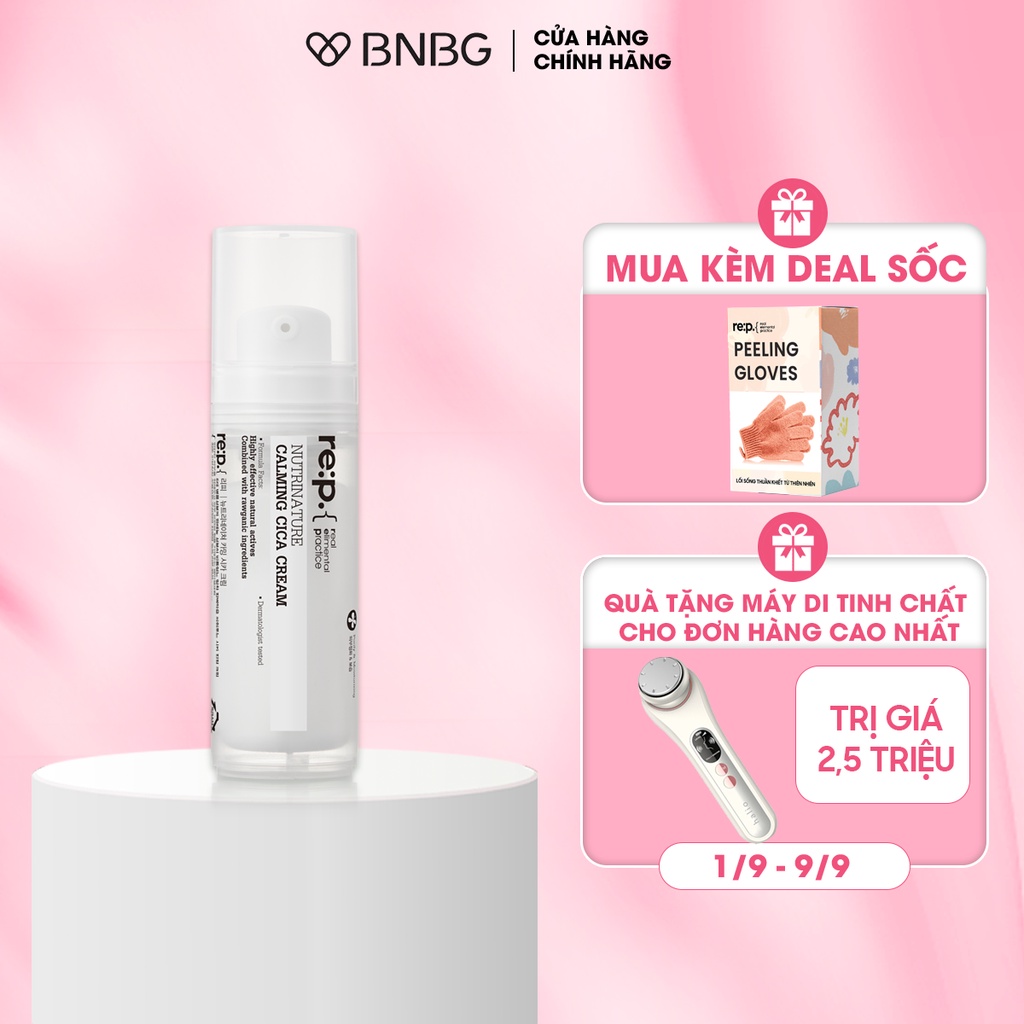 Kem Dưỡng Cica Phục Hồi Và Tái Tạo Da Sau Mụn RE:P Nutrinature Calming Cica Cream 30ml