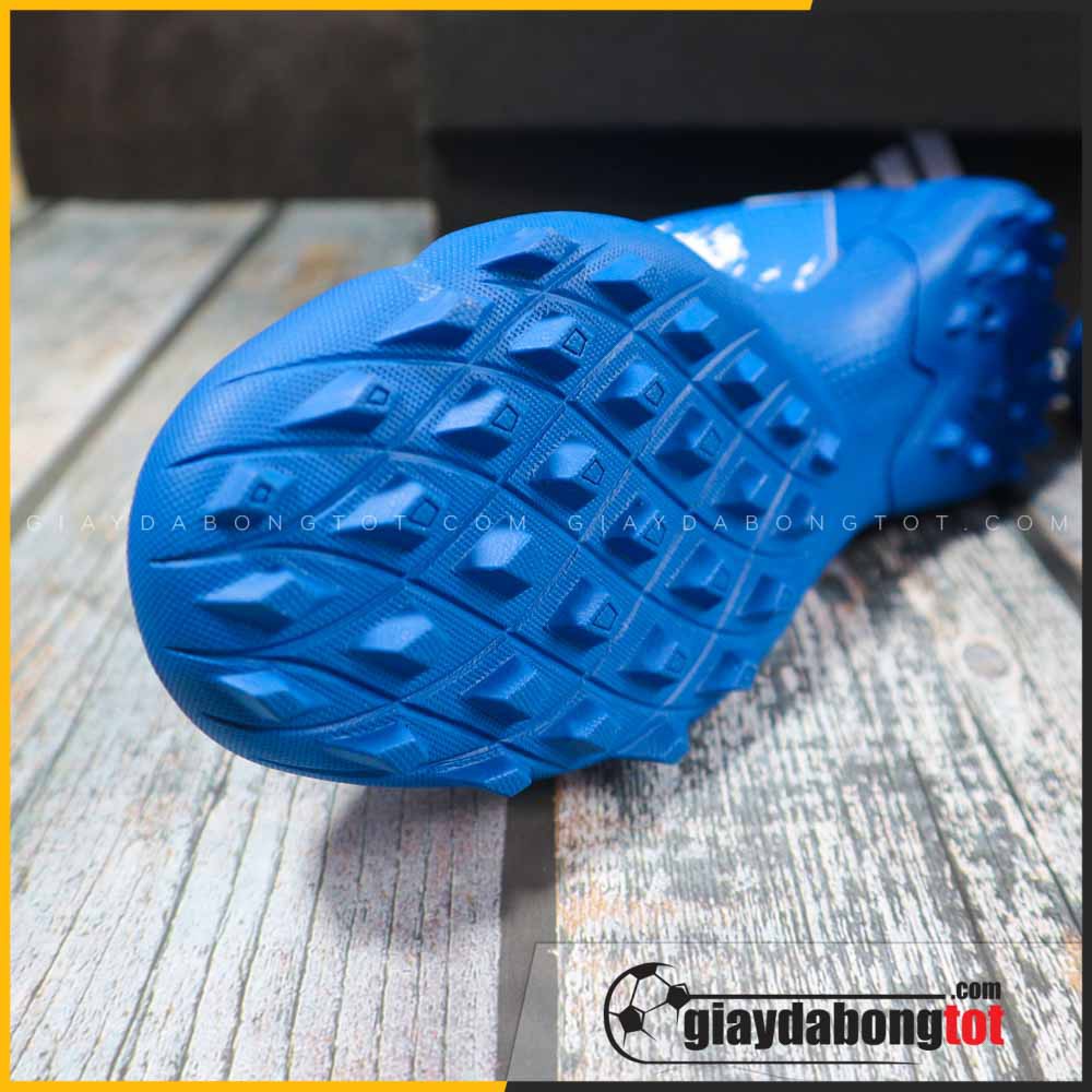 Giày đá bóng ôm chân Predator 20.3 TF Xanh dương trắng | Cổ cao, có dây, đế êm thoải mái
