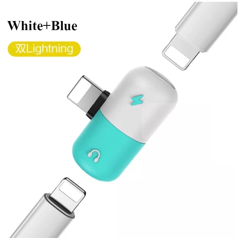 Đầu chia cổng lightning tích hợp cổng sạc và tai nghe cho iPhone