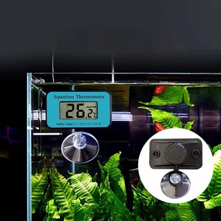 AQUARZOO Aquarium Diving Thermometer LCD Digital Waterproof Thermometer with Sucker Fish Tank Water Temperature for Fish Like Betta