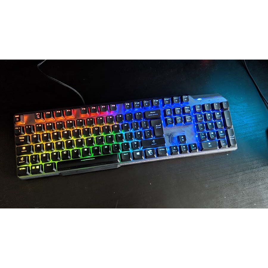 Bàn Phím Cơ Máy Tính Chơi Game Có Dây - MSI Gaming GK50 Elite Kailh Blue / Kaihbox White - Hàng Chính Hãng