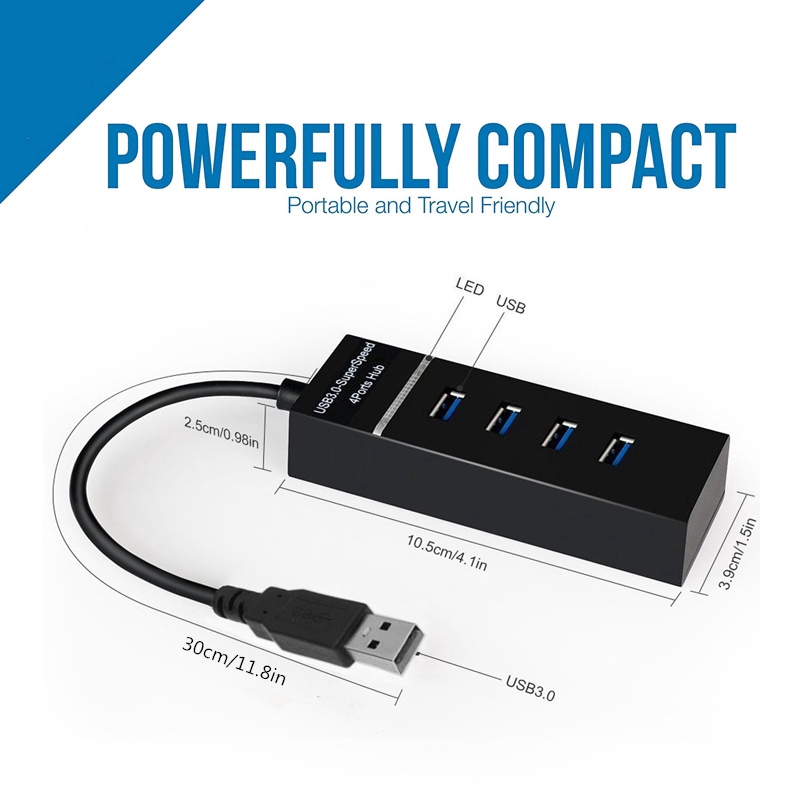 4 Ports High Speed HUBs Hi-Speed  4 Port USB 3.0 HUB Multi HUB Splitter Expansion For Desktop PC Laptop Adapter USB HUB OTG Adapter Splitter