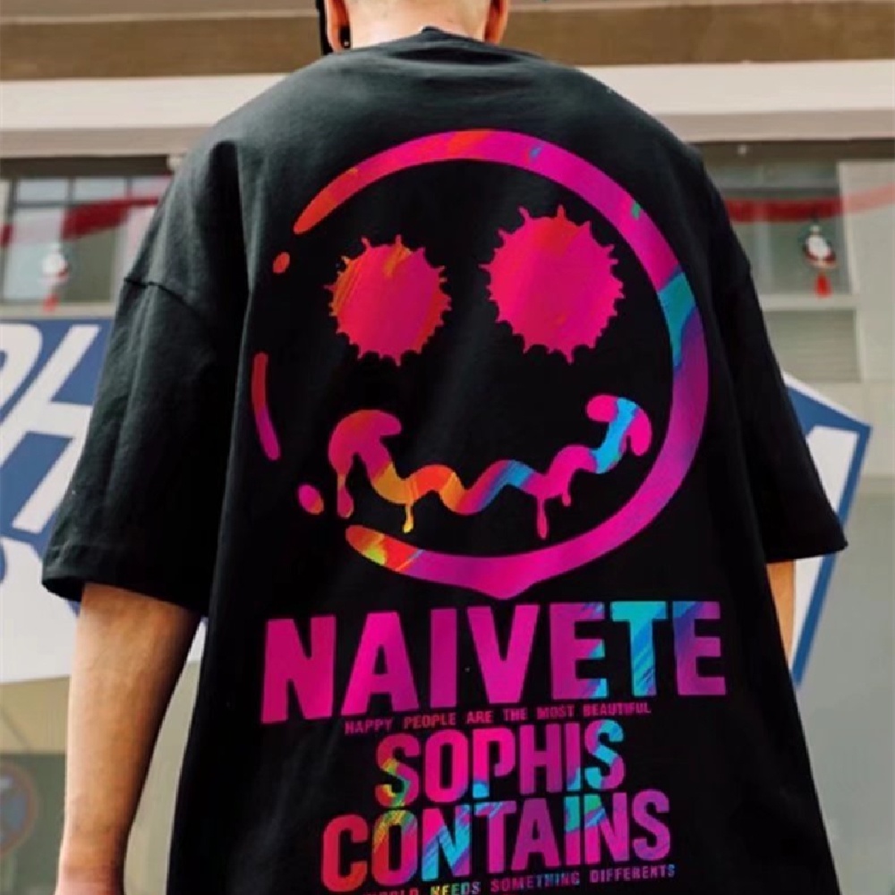 Áo Thun Dáng Rộng In Họa Tiết Hoạt Hình Phong Cách Nhật Bản Thời Trang Mùa Hè Cho Nam Và Nữ Size M-8XL