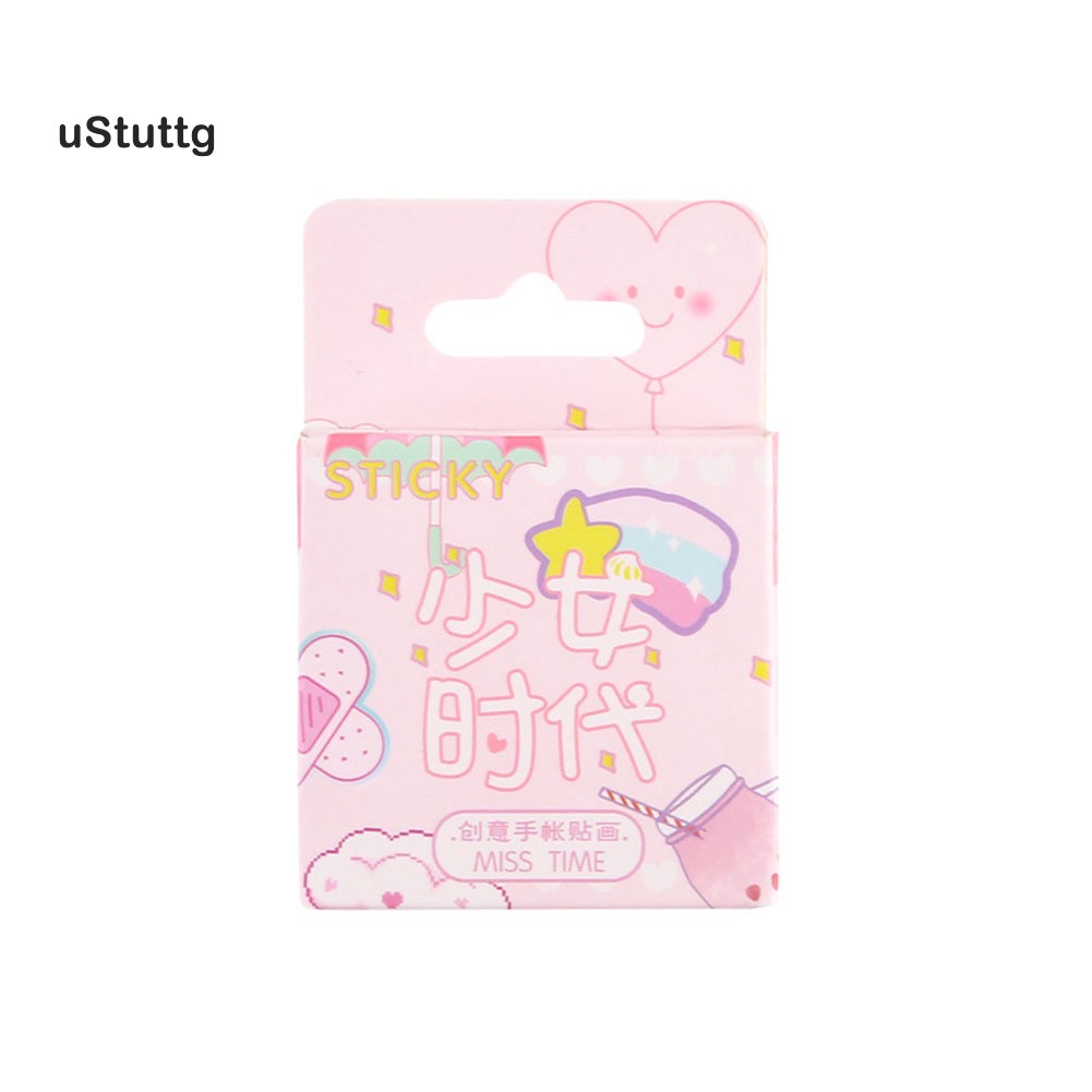 ❤uS 46Pcs Pink Cartoon Strawberry Cake Sticker for Girl DIY Scrapbook Album Decor
