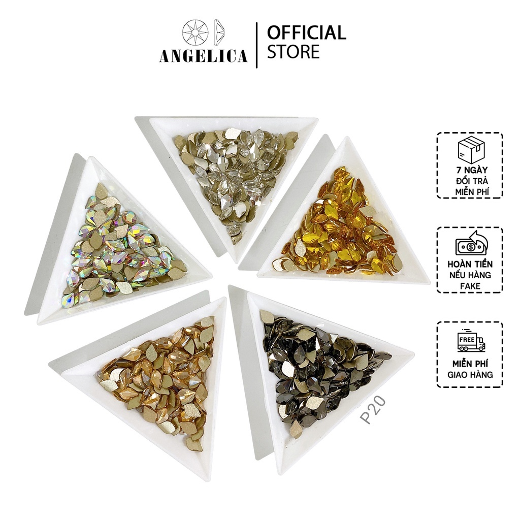 Túi 10 Viên Đá Nail Chân Bằng Chân Vàng Trang Trí Móng ANGELICA P20