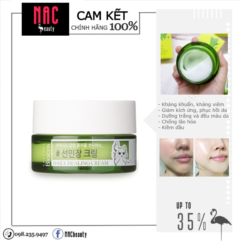 Kem dưỡng ẩm và phục hồi da  Coreana Biocos Daily Healing Cream 50ml
