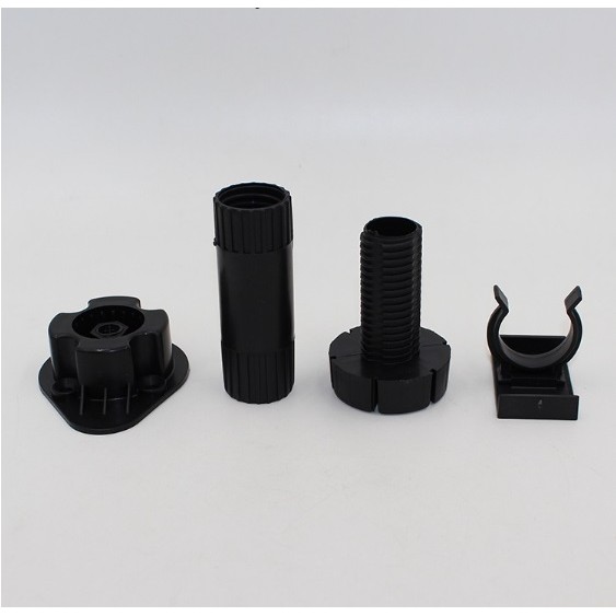 Bộ 4 chân nhựa điều chỉnh màu đen 10 cm