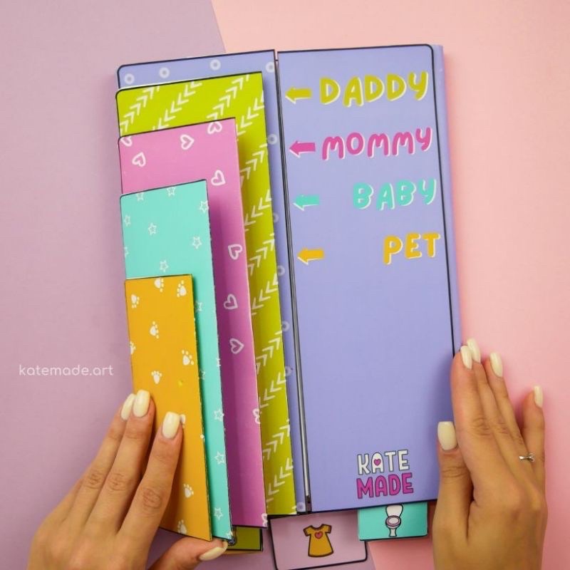 GIA ĐÌNH BÚP BÊ GIẤY 3 ( NHÀ POP IT)