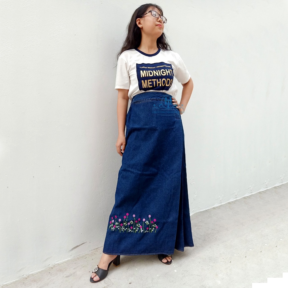 Váy Chống Nắng Thời Trang Nữ Cao Cấp Vải Jean Mềm Đẹp Có Nút Bấm Chắc Chắn H&amp;T Fashion