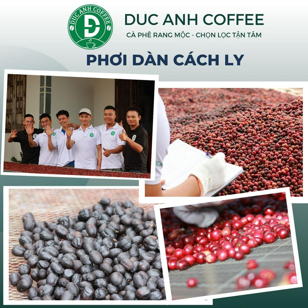 1kg cà phê rang mộc Robusta DUC ANH COFFEE nguyên chất xay pha phin, xay pha máy, nguyên hạt, túi zipper DUC ANH COFFEE