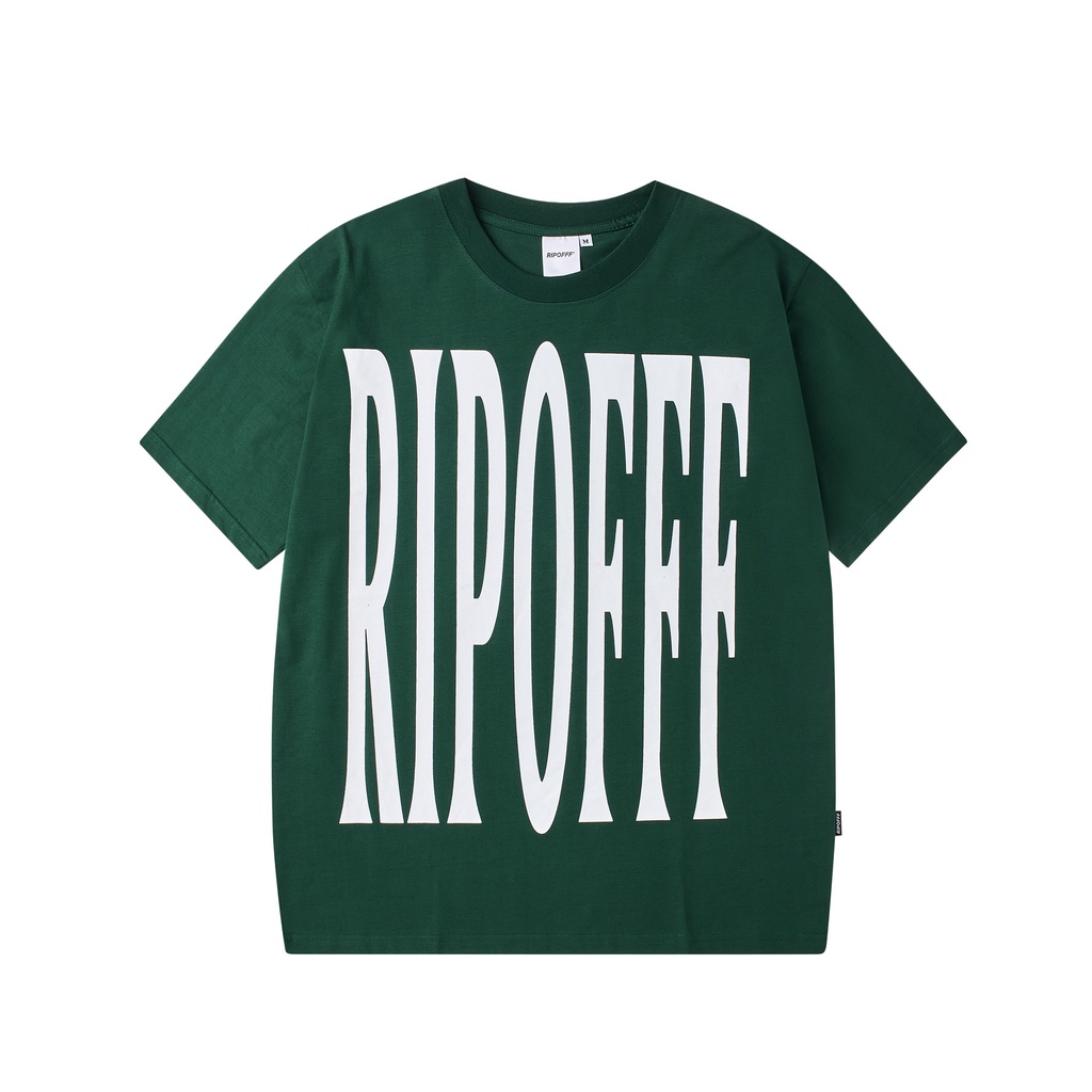 Áo thun Ripofff Big Logo T-shirt tay lỡ cổ tròn màu xanh lá