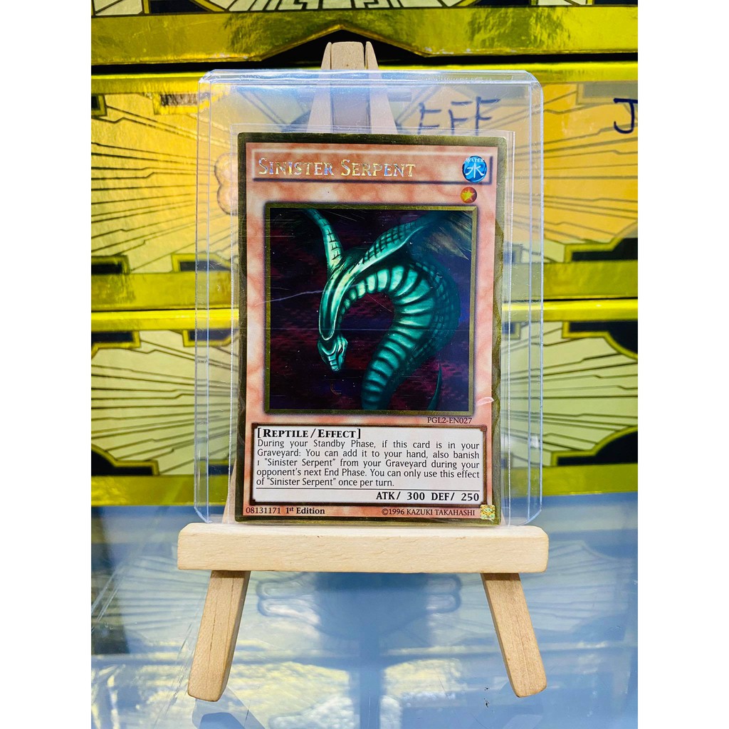 [ Dưa Hấu Yugioh ] Lá bài thẻ bài Sinister Serpent - Gold Rare - Tặng bọc bài nhựa bảo quản