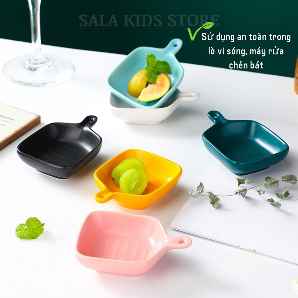 Bát Sứ Ăn Dặm Kiểu Nhật Có Tay Cầm Cho Bé, Bộ Chén Bát Ăn Dặm Gốm Sứ Cute SALA KIDS