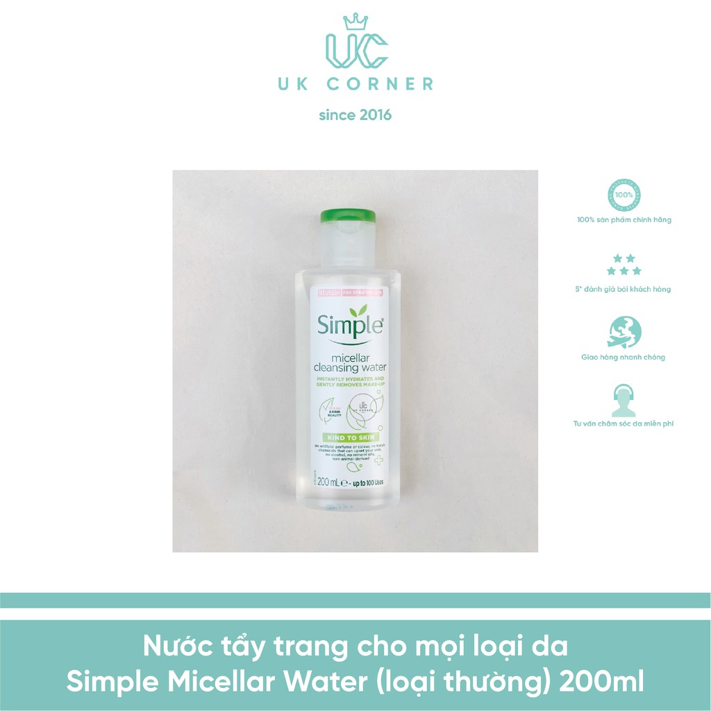 Tẩy trang cho mọi loại da Simple Micellar Water