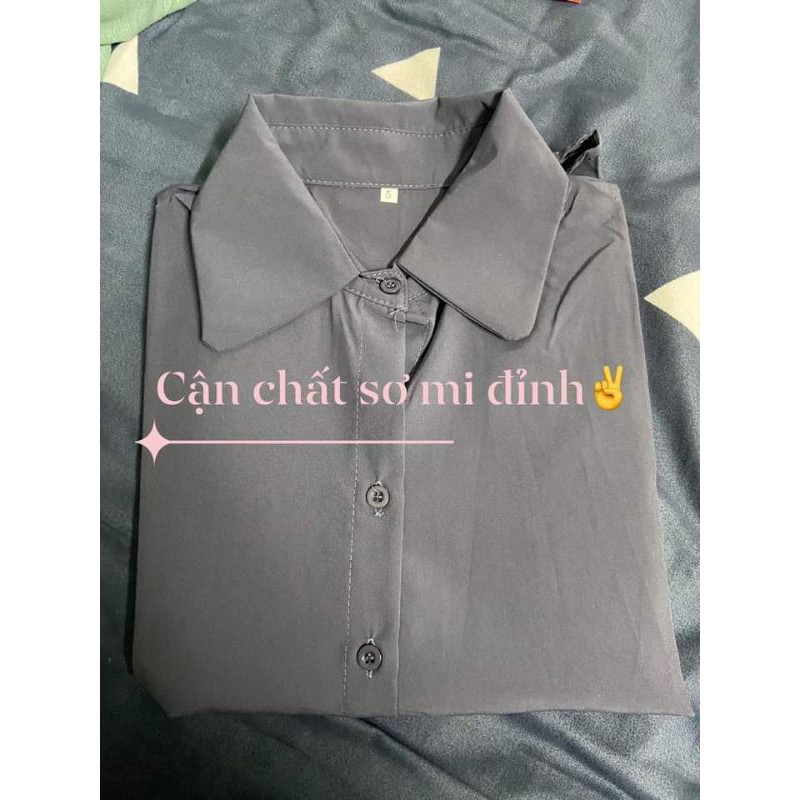 Set yếm váy sơ mi