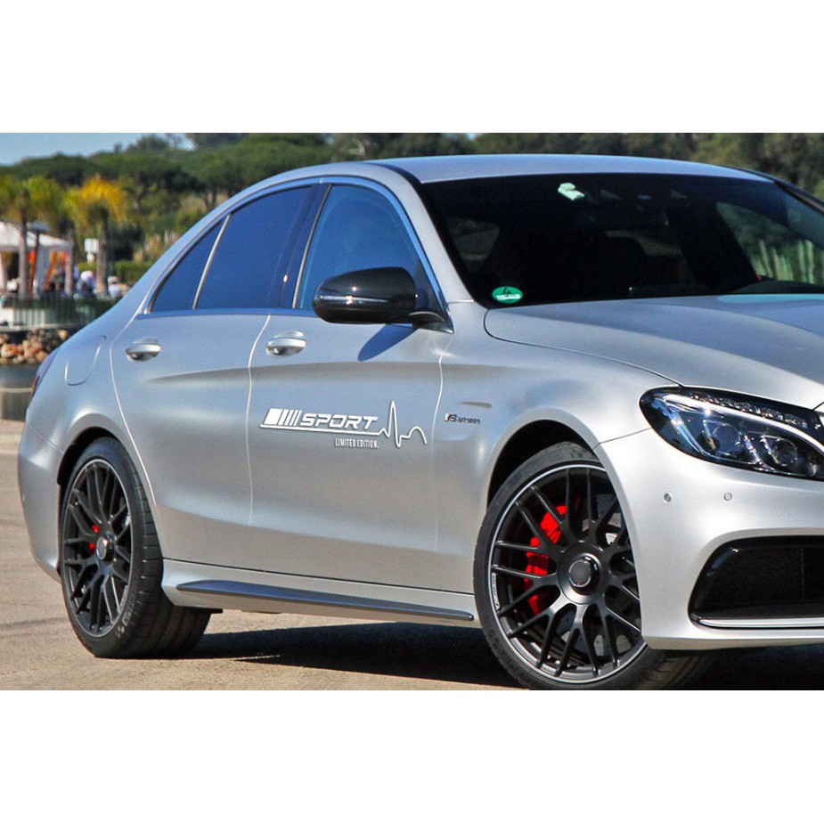 Bộ 2 tem dán cửa xe ô tô Sport