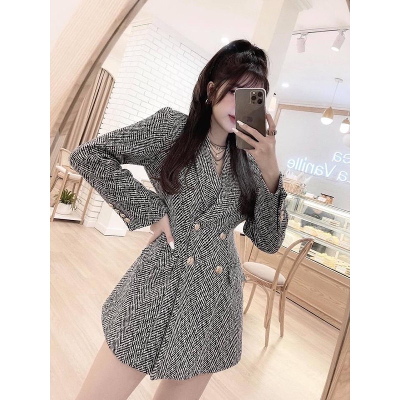 🌺Ảnh Thật🎁 Áo Khoác Dạ 🎁 Áo dạ vest 🎁 Áo kẻ kẻ ziczac 🎁 Hàng Mai Phương Bùi | BigBuy360 - bigbuy360.vn