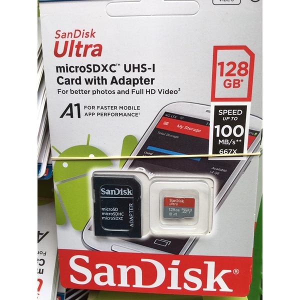 Thẻ nhớ SanDisk Ultra 8Gb/16Gb/32Gb/64Gb/128Gb hỗ trợ lưu dữ liệu.