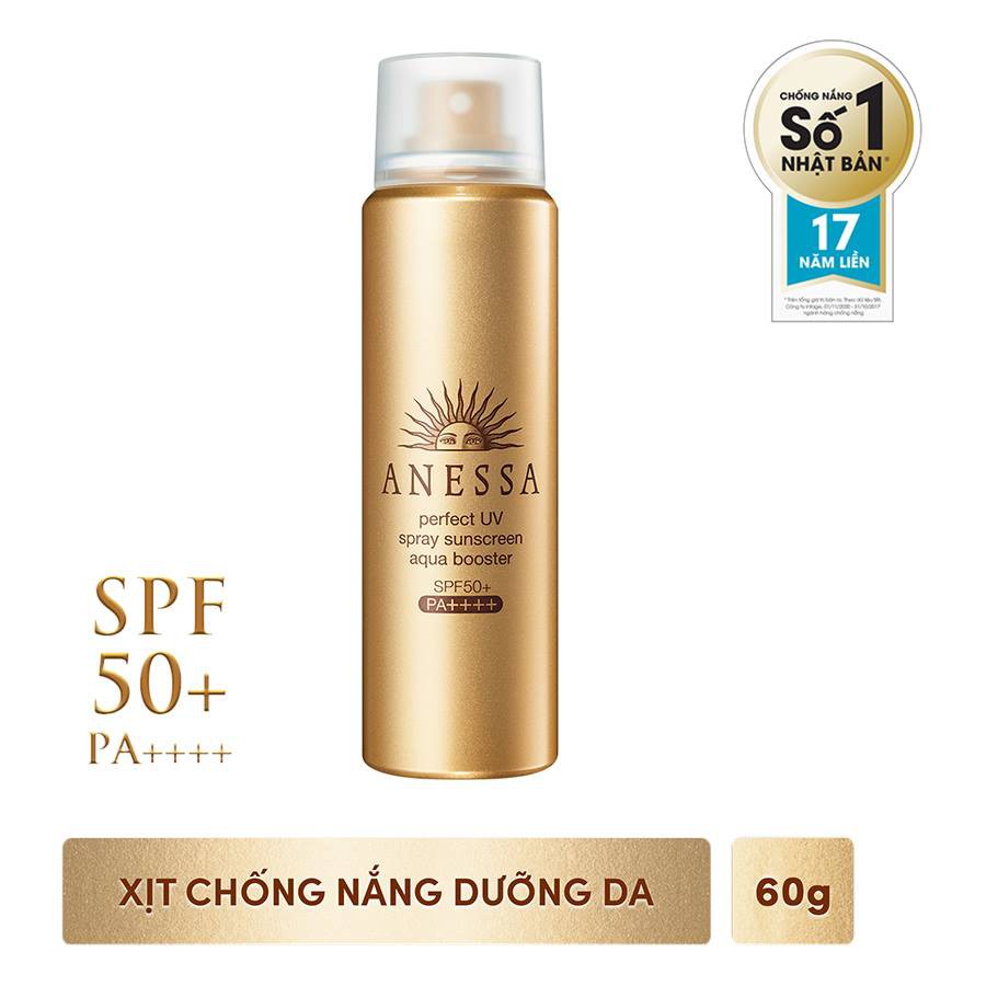 Chống Nắng Dạng Xịt Anessa Perfect UV Spray Sunscreen Aqua Booster SPF 50+, PA++++
