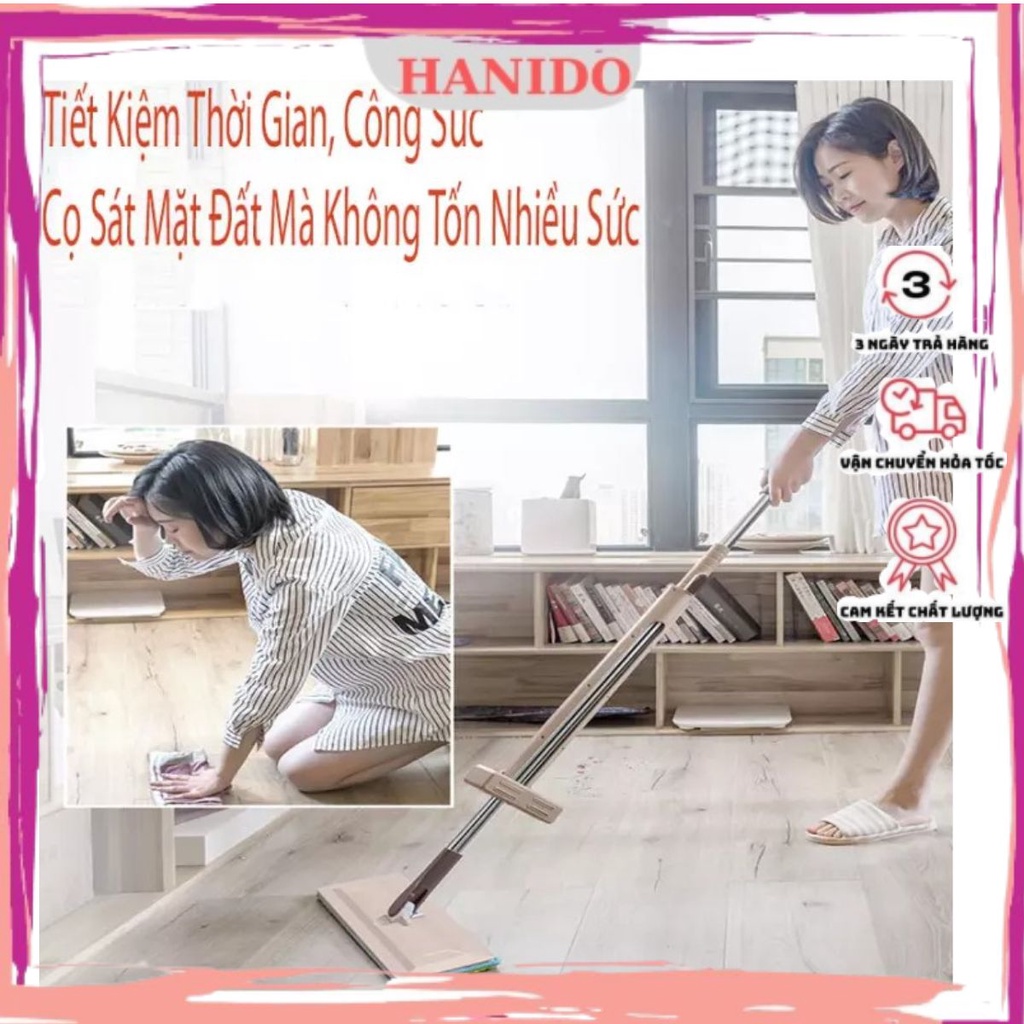 Chổi Cây lau nhà tự vắt khô thông minh xoay 360 độ