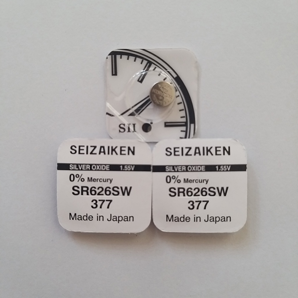 Pin đồng hồ đeo tay 377 SR626SW SEIZAIKEN hộp 10 viên sản xuất NHẬT BẢN CHẤT LƯỢNG TỐT