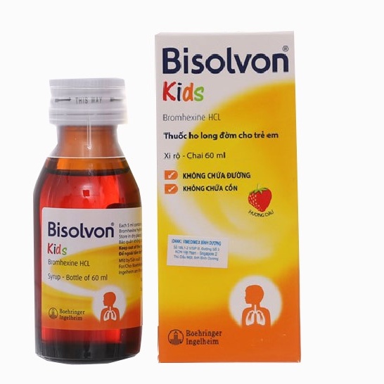 Siro BISOLVON KIDS hương dâu chai 60ml