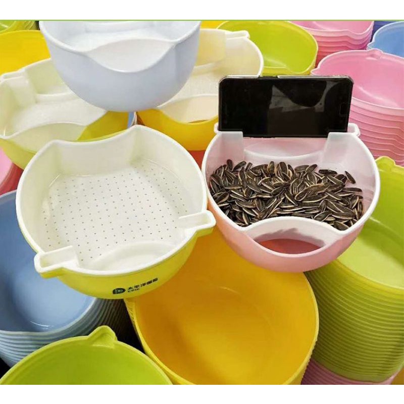 Giỏ trái cây sáng tạo có kệ đựng điện thoại,,,