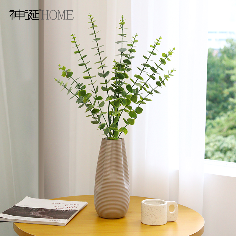 Modern simple ceramic vase decoration living room dried flower flower arrangement creative home decoration light luxury floral decoration
