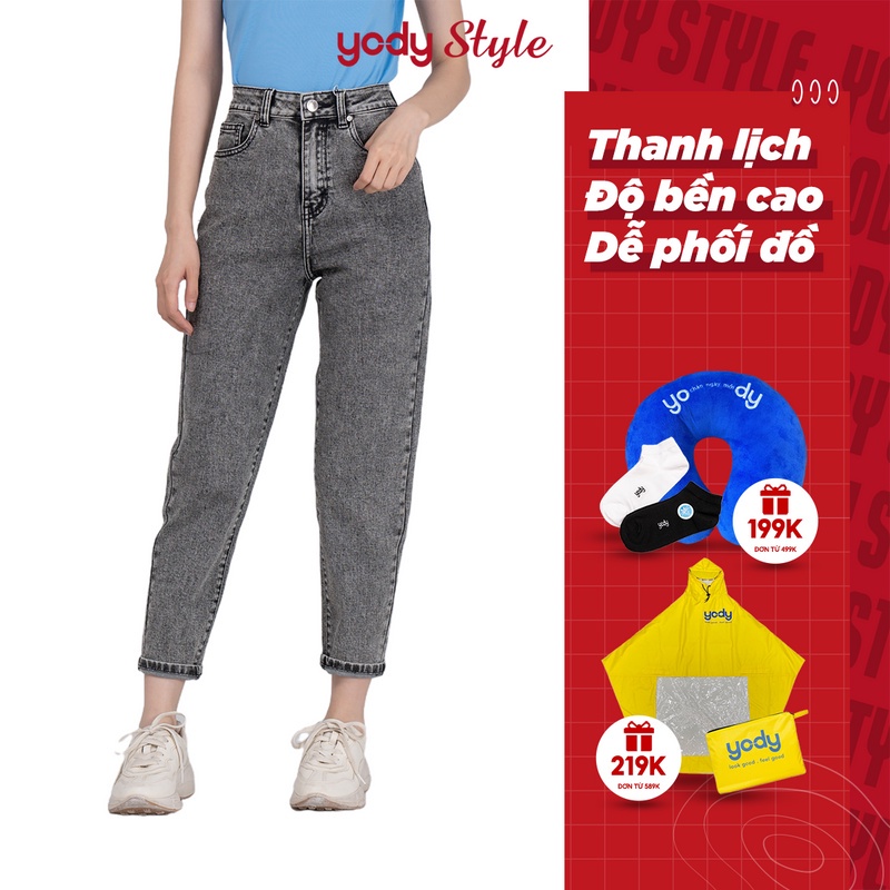 Quần Jean Baggy Nữ 9 Tấc YODY Trẻ Trung, Năng Động QJN3126 🥇 ! ,