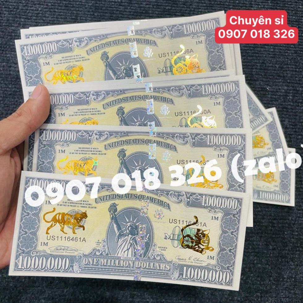 Tờ Tiền 1 Triệu Đô Hình Con Mèo - usd Kỉ Niệm Lưu Niệm, Có Bảo An