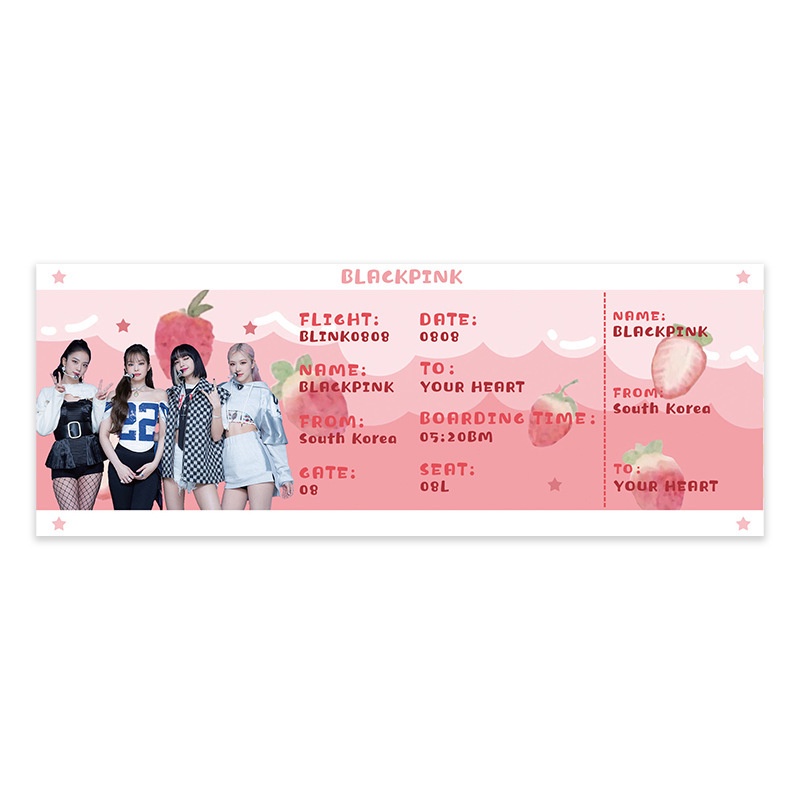 BLACKPINK | Vé máy bay / Boarding pass Lisa Jennie Rose Jisoo