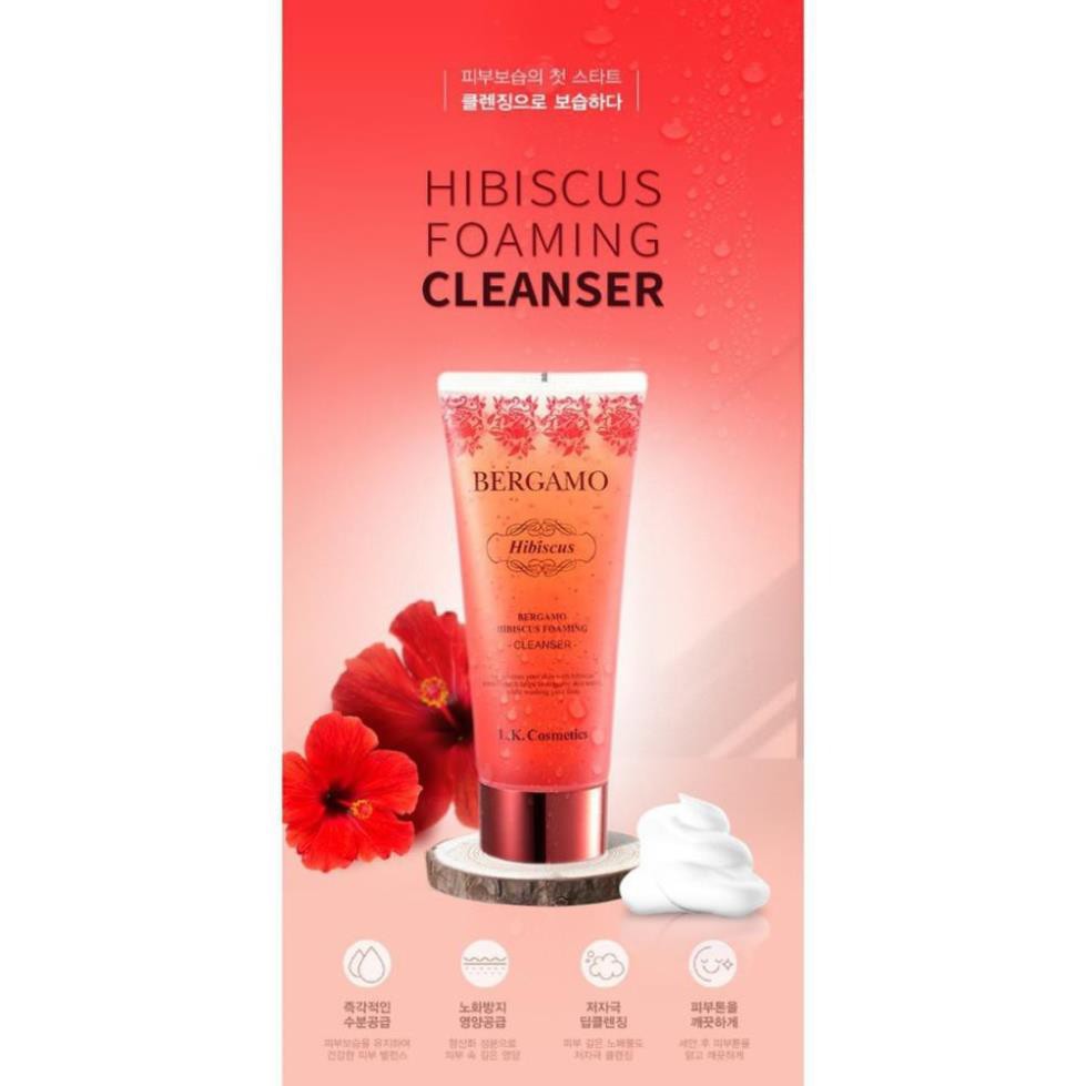 Sữa Rửa Mặt Dạng Gel Dưỡng Sáng Da Chiết Xuất Hoa Râm Bụt Bergamo Hibiscus Foaming Cleanser 150ml