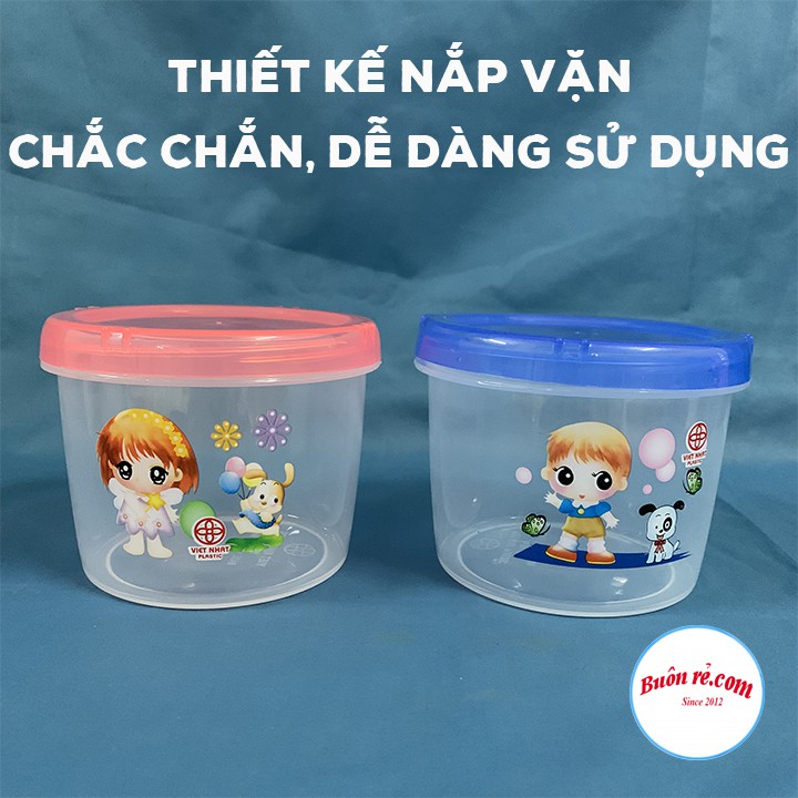Hộp lạnh tròn 3 size (6615-6616-6617) Việt Nhật, Hộp đựng thực phẩm, bảo quản thức ăn tiên lợi, an toàn -br01382