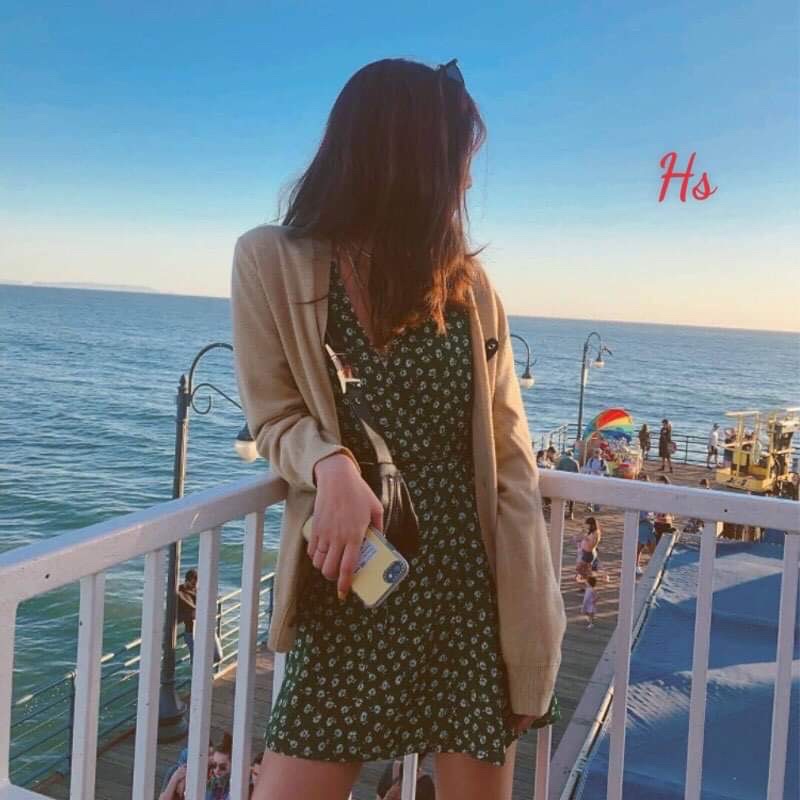 Váy hoa vạt chéo HSU1