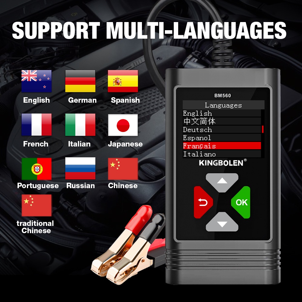 Máy Kiểm Tra Pin 6V 12V BM560 Chuyên Dụng Cho Xe Hơi