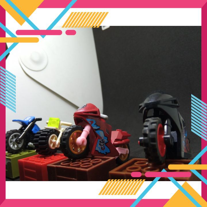😍Đồ chơi  xe mô hình lắp ráp dùng cho nhân vật Minifigures ngẫu nhiên.