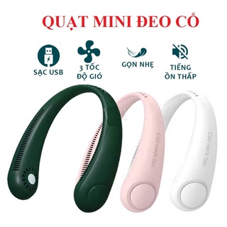 Quạt đeo cổ mini tích điện thời trang dáng thể thao