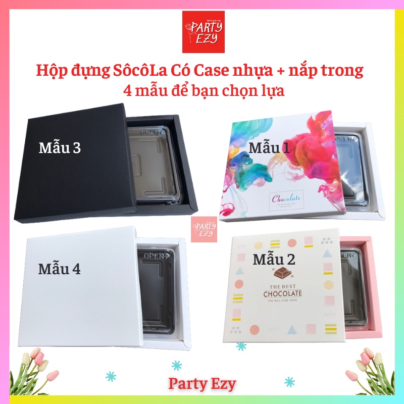 SET HỘP ĐỰNG SÔ CÔ LA CÓ CASE NHỰA+NẮP- HỘP CHOCOLATE NAMA (Ảnh thật)