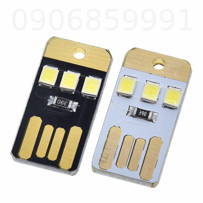 Đèn pin 3 led usb mini bỏ túi siêu sáng