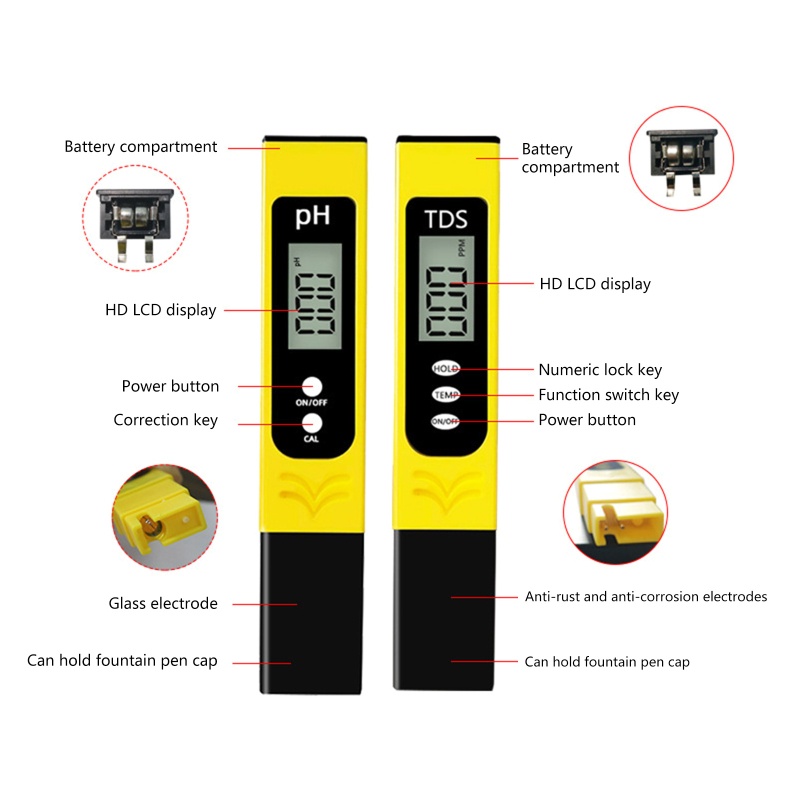 Bút Kiểm Tra PH TDS 0.01 Độ Chính Xác Cao Chuyên Dụng