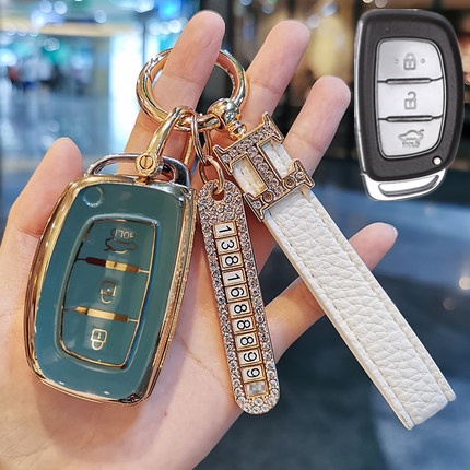 Vỏ TPU Bảo Vệ Chìa Khóa Xe Hơi Hyundai i10 Tucson Elantra Sonata Fe Creta ix25 ix35 ix45 i10 i20 i30 i40 Verna Solaris Mistra Elantra Accent