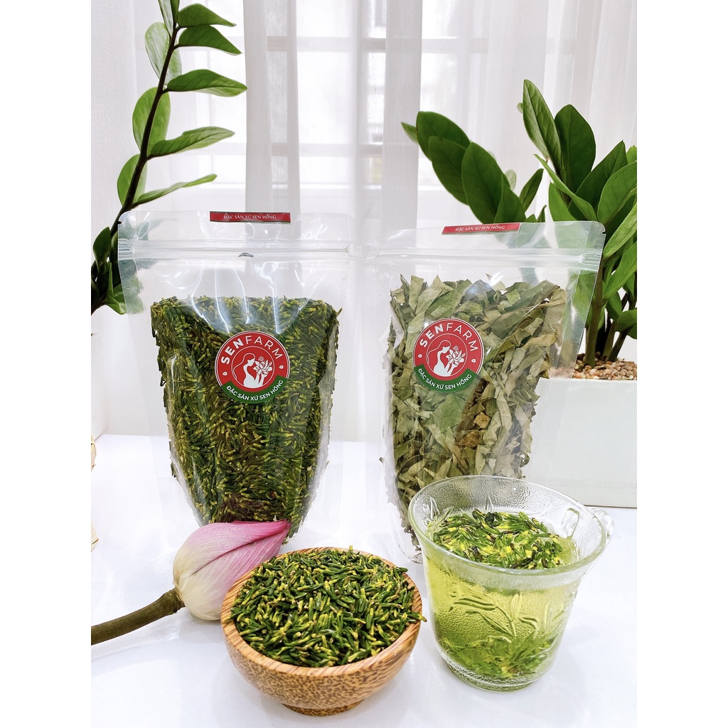 COMBO 2 bịch trà tim sen và lá sen Senfarm