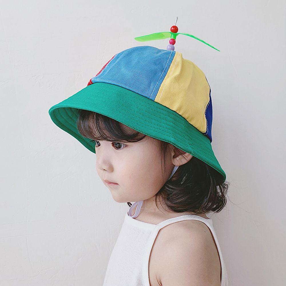 Mũ Bucket Che Nắng Phối Cánh Quạt Màu Cầu Vồng Thời Trang Mùa Hè Cho Bé