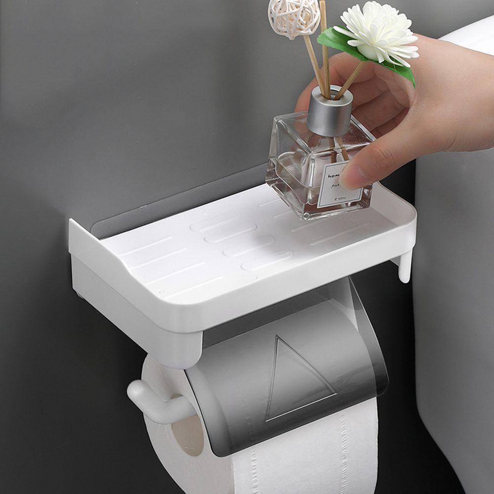 Giá Đỡ Cuộn Giấy Vệ Sinh Hai Tầng Gắn Tường Không Cần Đục Lỗ Chống Nước Trang Trí Nhà Cửa