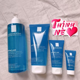 Gel rửa mặt tạo bọt làm sạch dành cho da dầu nhạy cảm La Roche-Posay Effaclar Foaming Gel 50ml/200ml/400ml