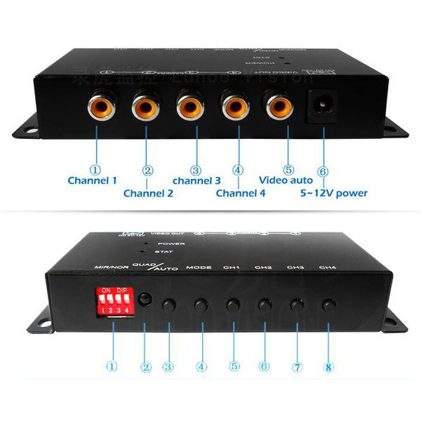 Bộ chia 4 màn hình camera cho Ô tô | BigBuy360 - bigbuy360.vn