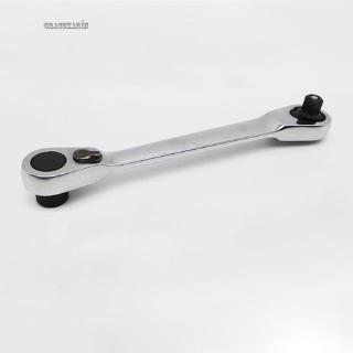 High Quality 1/4'' Mini Spanner Ratchet Reversible Repair Reliable Black+Silver Quick Hand Compact Use Various Wrench